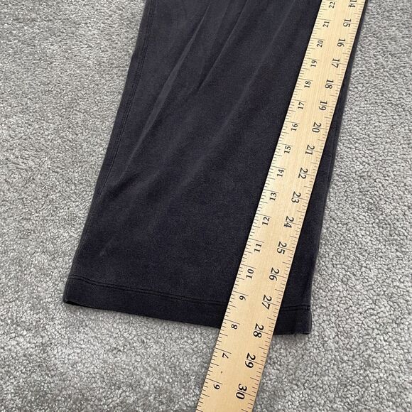 Land's End Lounge Sweatpants Womens XL Black Wide Leg Elastic Waist Cotton 36x28 - Picture 6 of 12